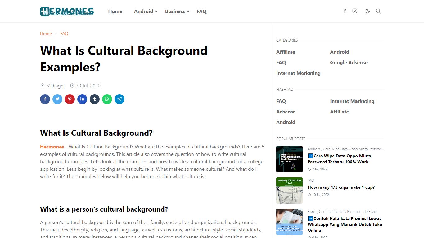 What Is Cultural Background Examples? - hermones